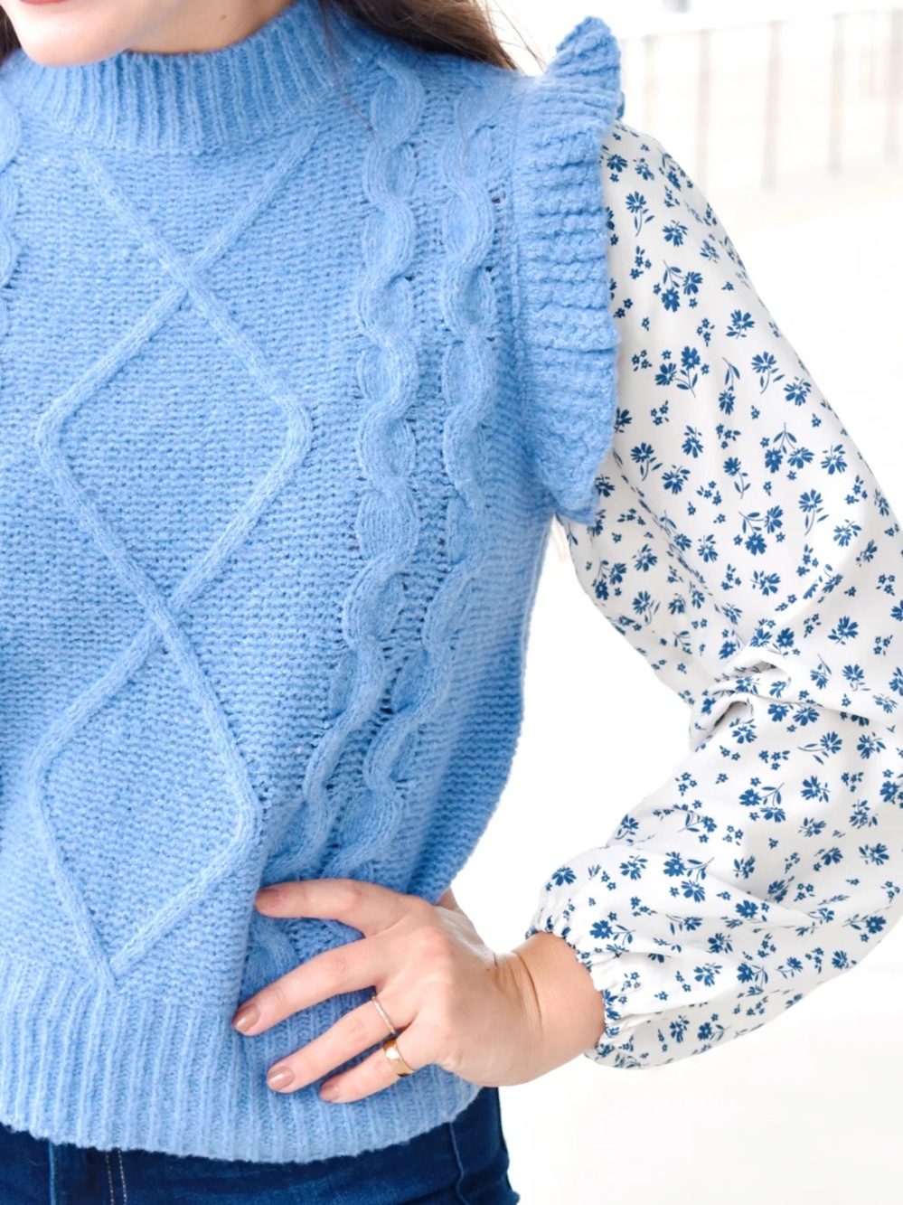 Layered Sweater Top